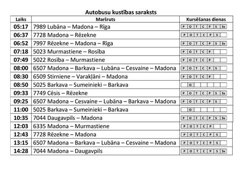 1188 autobusi vilcieni|Maršrutu saraksts .